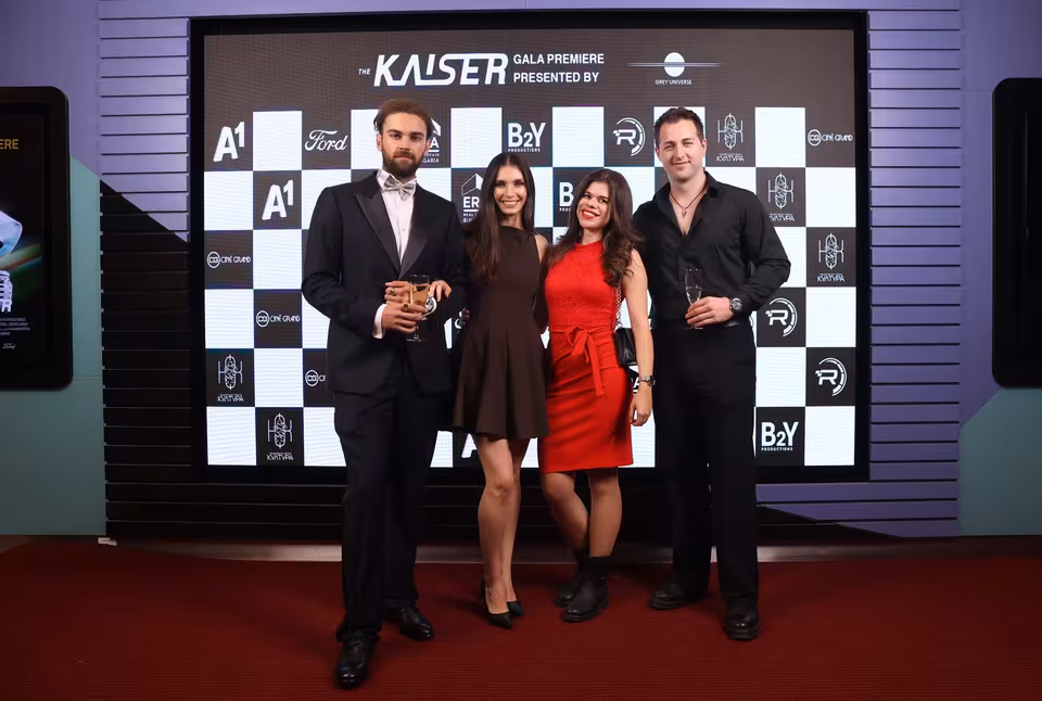 Guests at the sponsor board, The Kaiser gala premiere